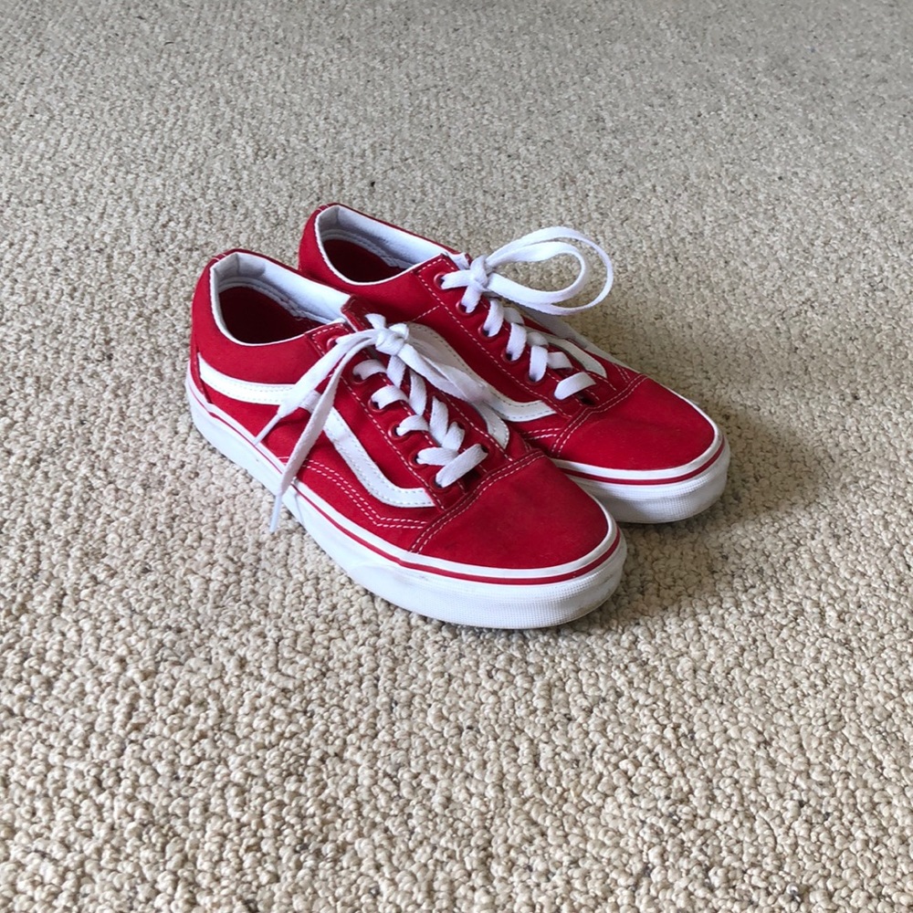 Red Old Skool Vans!